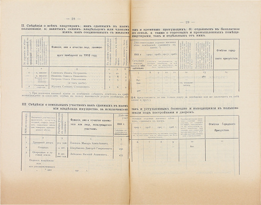 Руководство для домовладельцев по применению нового положения о государственном налоге с городских недвижимых имуществ. С подробными указаниями, как писать заявления о составе и доходности имуществ. Закон от 6 июня 1910 г. СПб.: Тип. Тренке и Фюсно, 1910.